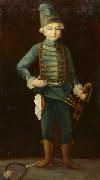 Friedrich August von Kaulbach, Portrat eines Jungen in Husarenuniform